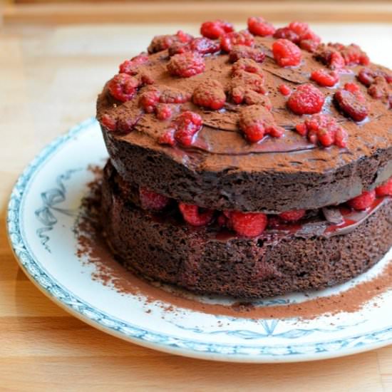 Chocolate Raspberry Gateau