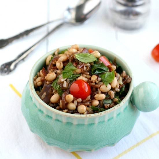 Caramelized Onion Wild Rice Salad