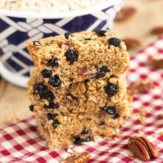 Blueberry Flax Granola Bars