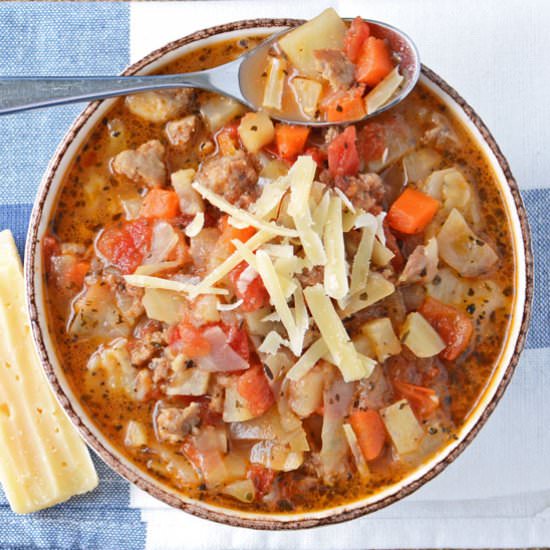 Italian Cabbage and Celeriac Soup