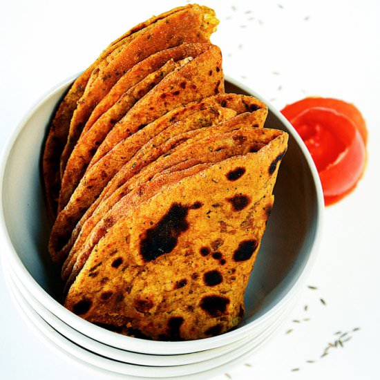 Tangy Spicy Tomato Paratha