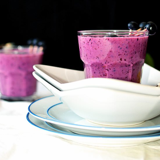 Enchanting Banana Blueberry Lassi