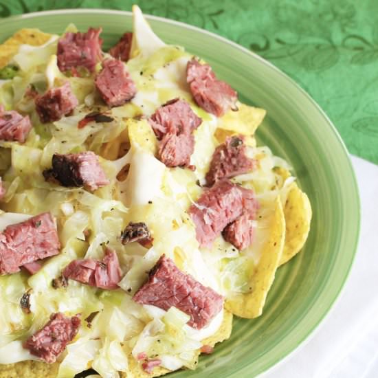 Corned Beef and Cabbage Nachos