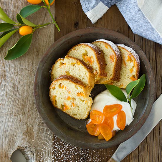 Kumquat Vanilla Bean Bundt Cake