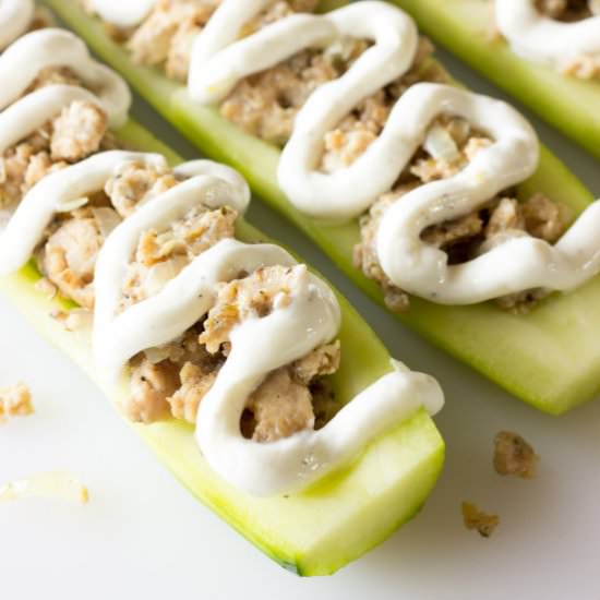 Greek Stuffed Cucumbers