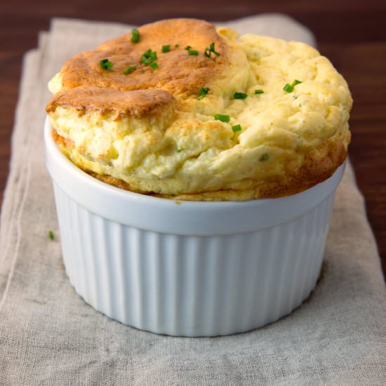 Cauliflower & Goat Cheese Soufflés