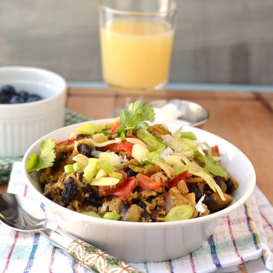 Migas with Black Beans
