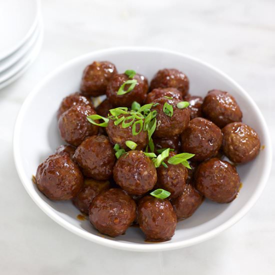 Bourbon and Honey Glazed Meatballs
