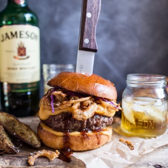 Jameson Whiskey Blue Cheese Burger