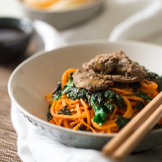 Paleo Orange Kale Beef Stir Fry