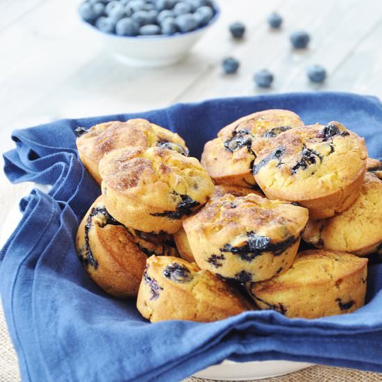 Crispy Corn & Blueberry Muffins