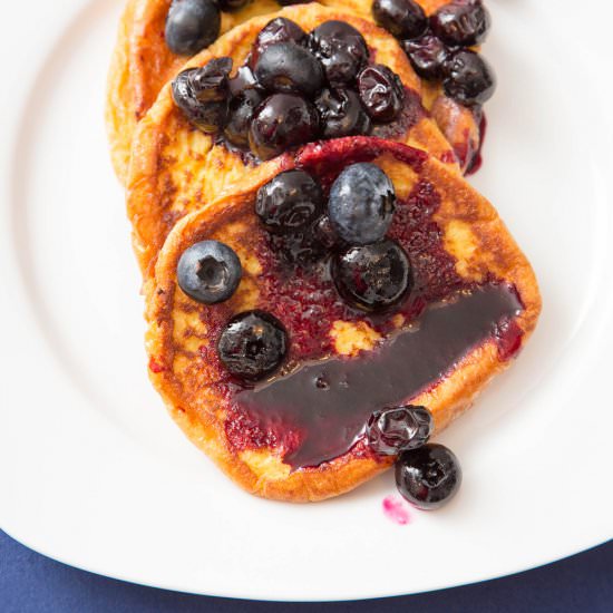 Brioche French Toast with Blueberry