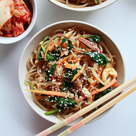 Japchae (Korean Glass Noodles)