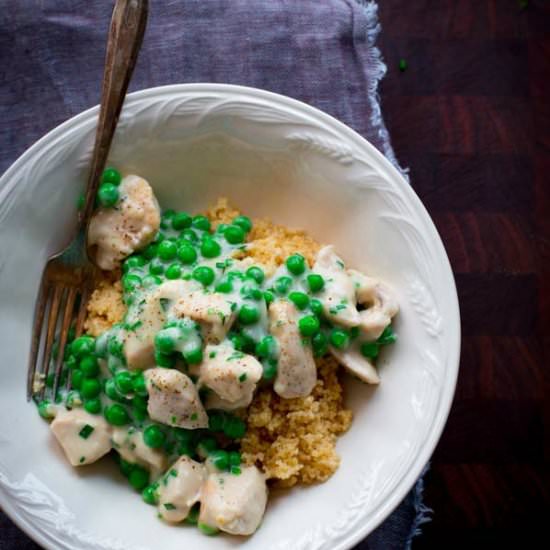 Creamy Chicken and Peas