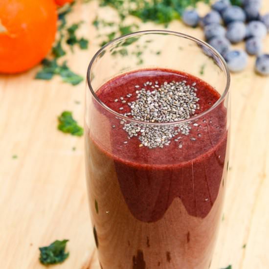 Orange Blueberry Green Smoothie