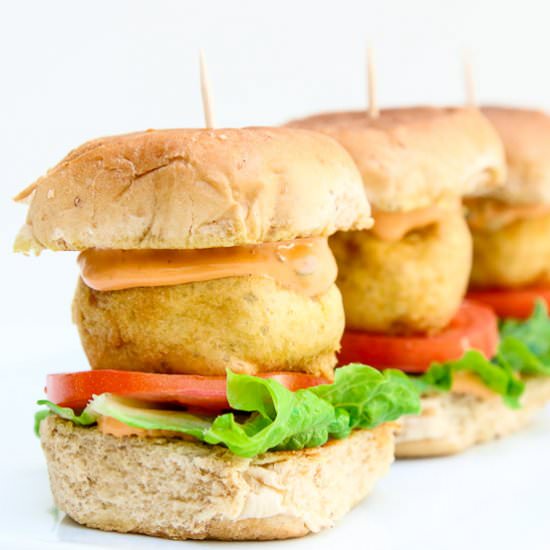 Potato Fritter Chipotle Slider
