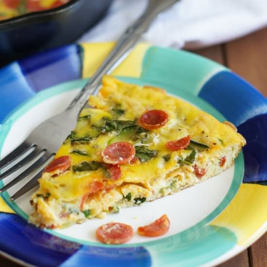 Pepperoni and Vegetables Frittata
