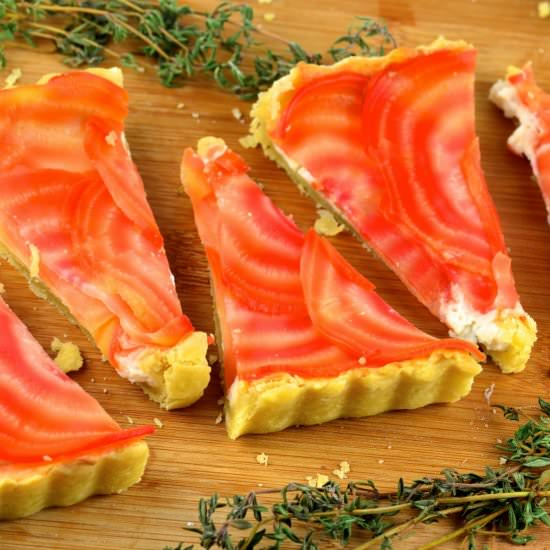 Beet & Cream Cheese Tart (Vegan)