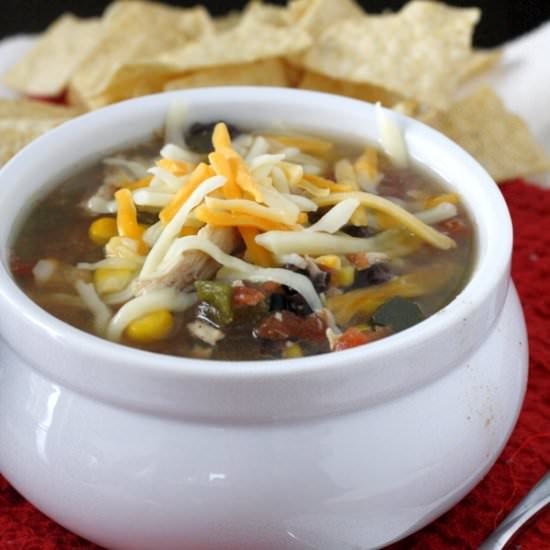Slow Cooker Chicken Tortilla Soup