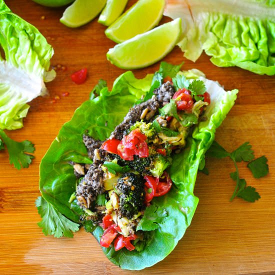 Mushroom Meat Taco