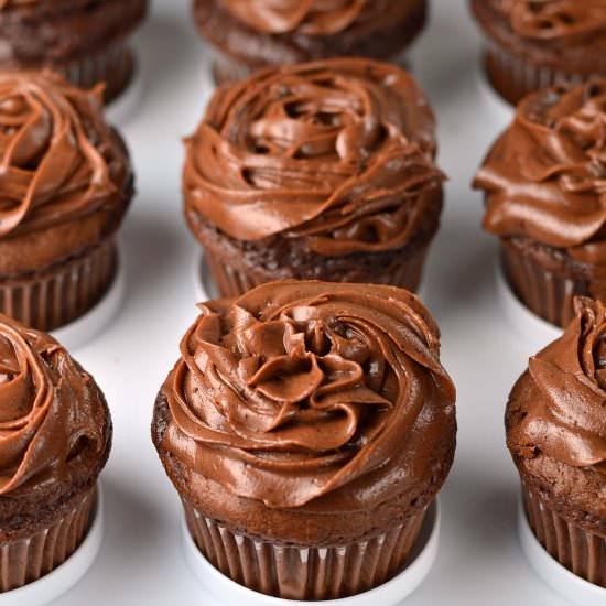 Chocolate mascarpone cupcakes