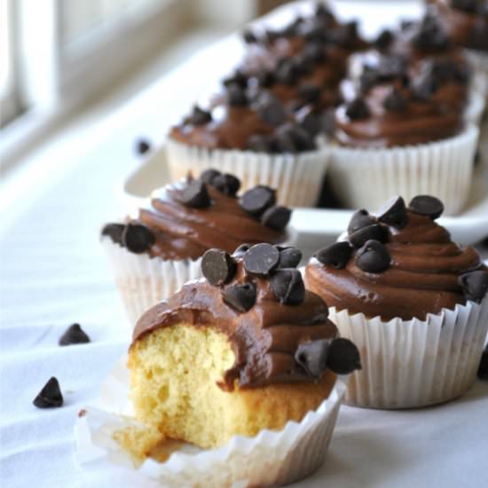 Chocolate vanilla cupcakes