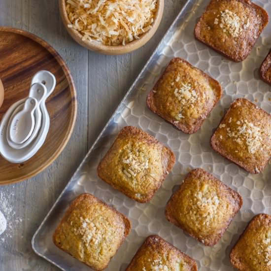 Toasted Coconut Banana Bread Muffin
