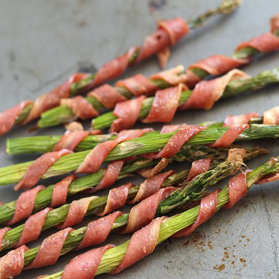 Turkey Bacon Wrapped Asparagus