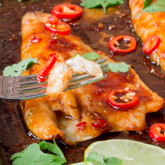 12 Minute Sticky Asian Fish