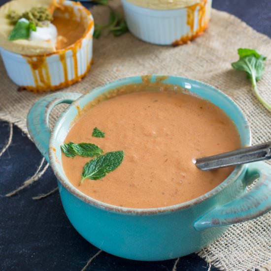 Bread-Crusted Creamy Tomato Soup