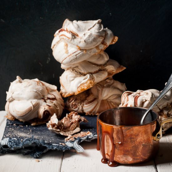 Chocolate Salted Caramel Pavlova