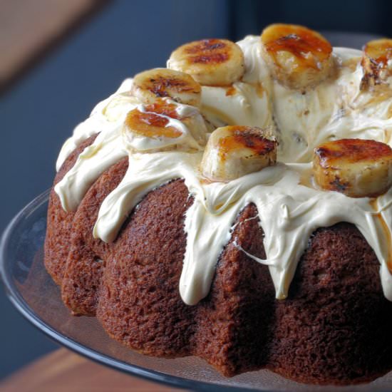 Bruleed Banana Bundt Cake