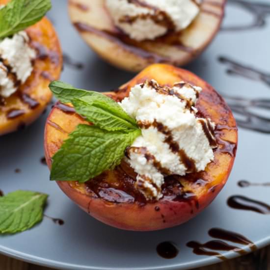 Grilled Peaches with Ricotta