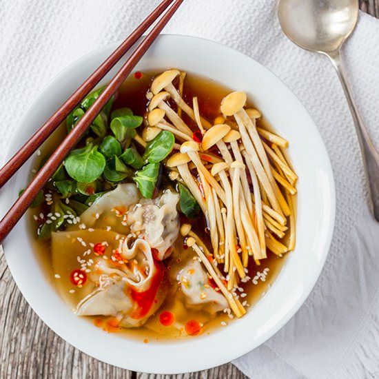 Spicy Beef Wonton Soup