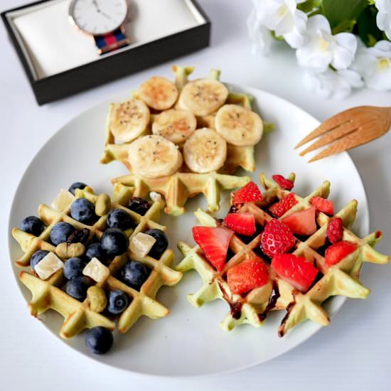 Matcha Belgian Liege Waffles