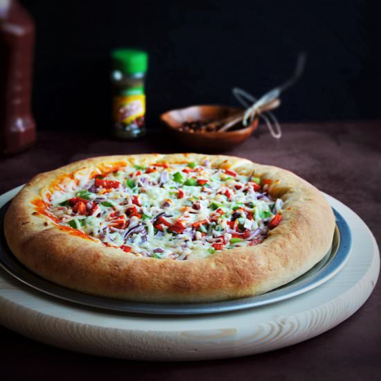 Homemade Stuffed Crust Pizza