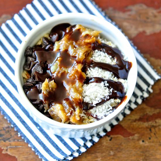 Samoa Cookie Overnight Oatmeal