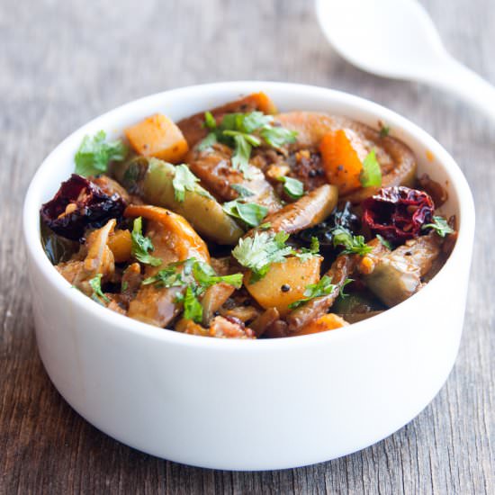 Stir Fried Eggplants and Potatoes
