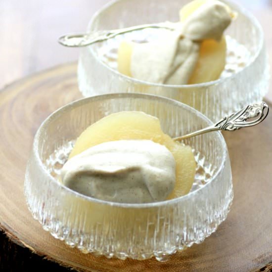 White Wine Poached Pears