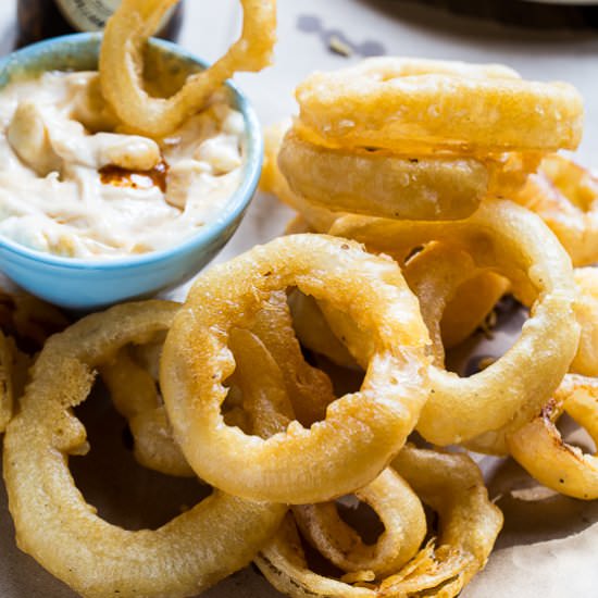 Beer-Battered Onion Rings