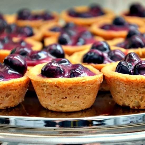 Blueberry Lemonade Shortbread Tarts