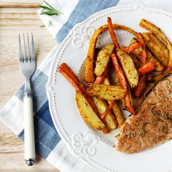 Roasted Vegetables with Chicken