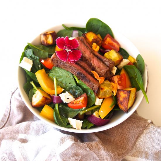 Roast Kumara and Beef Salad