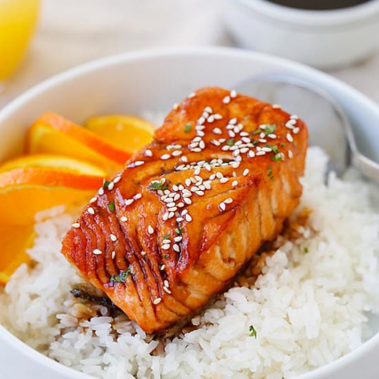 Salmon with Orange Teriyaki Glaze