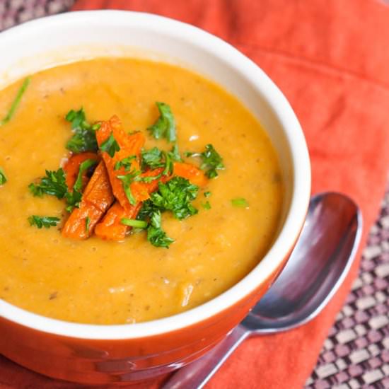 Vegan Parnsip and Shiitake Soup