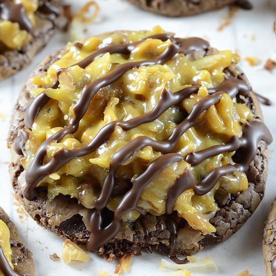 German Chocolate Brownie Cookies