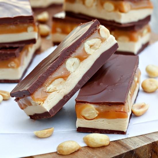 Homemade Snickers Bars