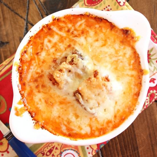 Cheesy Baked Tomato Bisque
