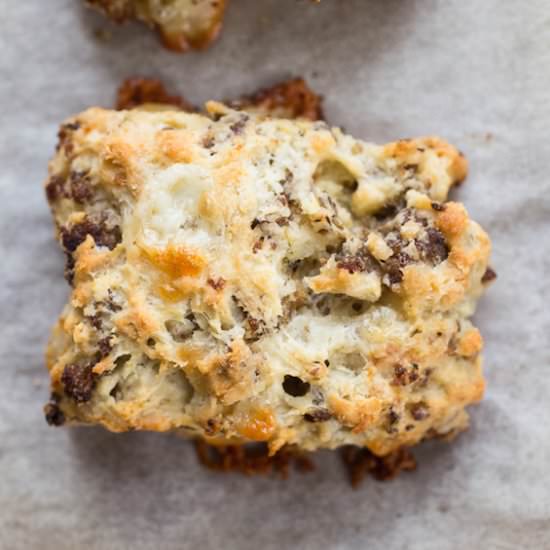 Sausage and Sharp Cheddar Biscuits