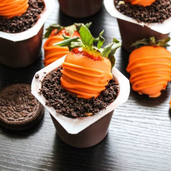 Carrots & Dirt Pudding Cups.